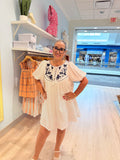 white 100% cotton dress