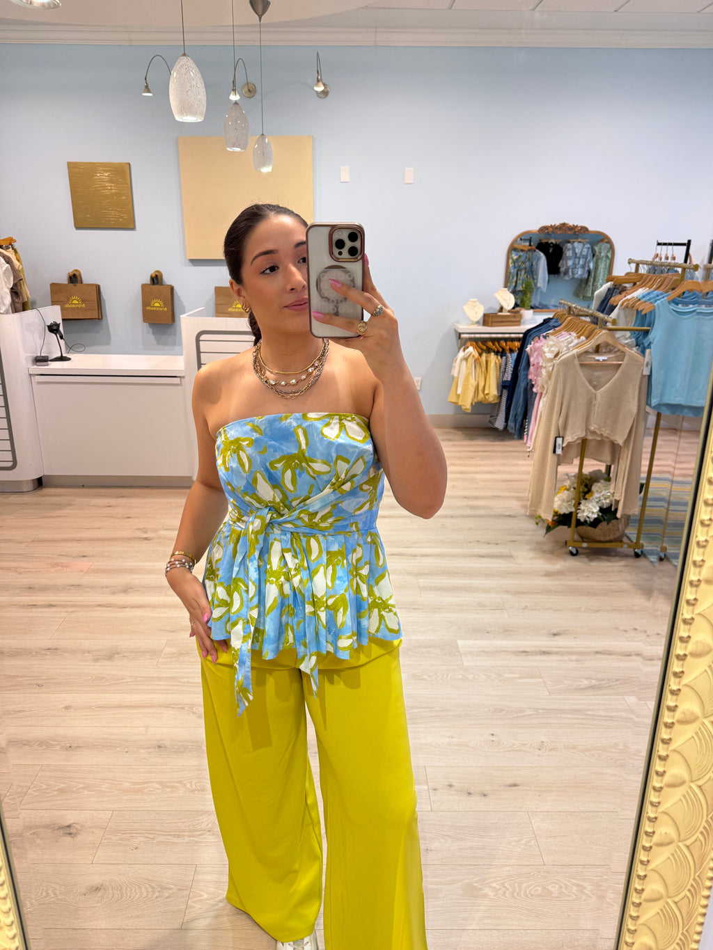 chic floral tube top