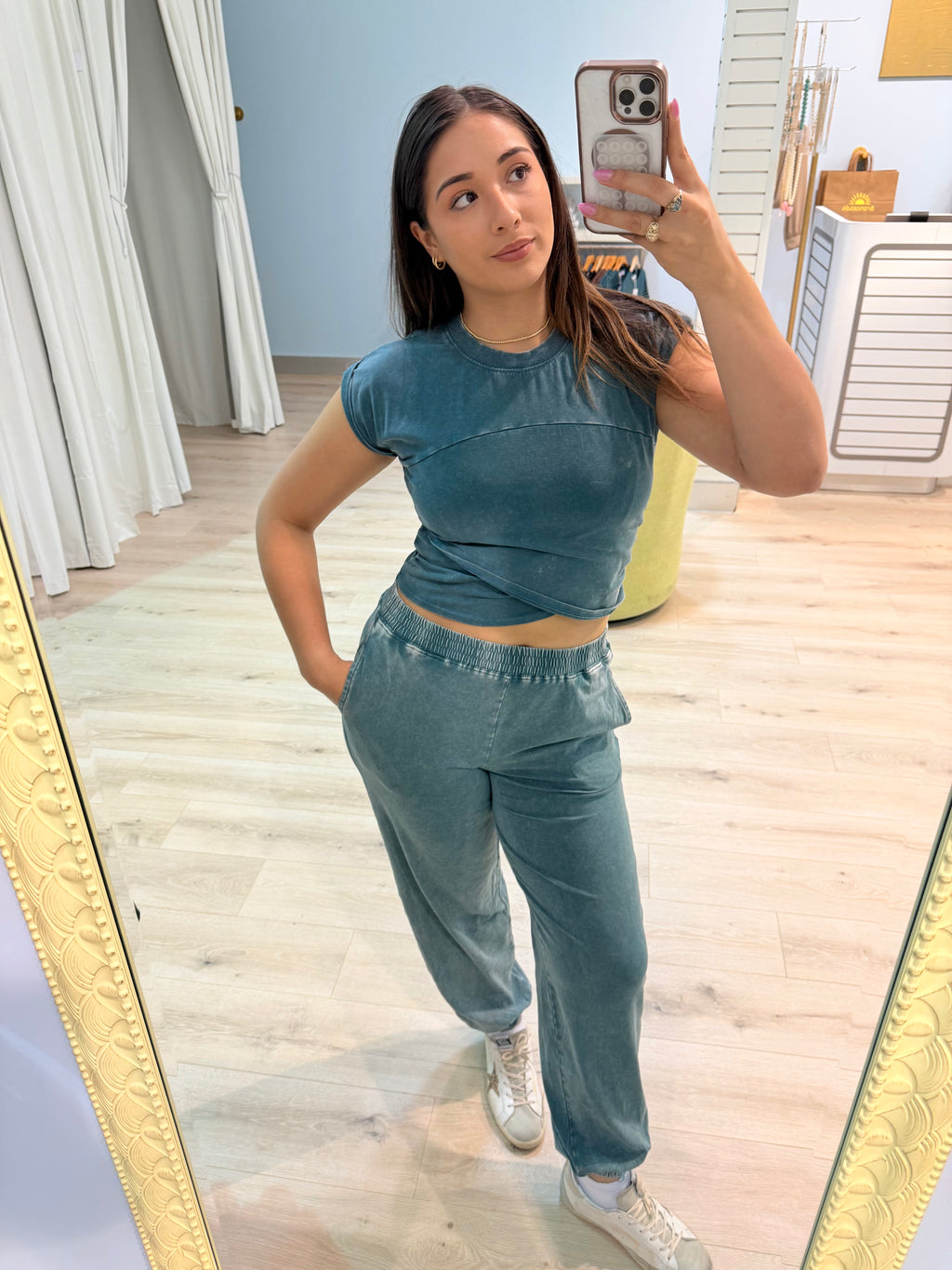 cross top pant set