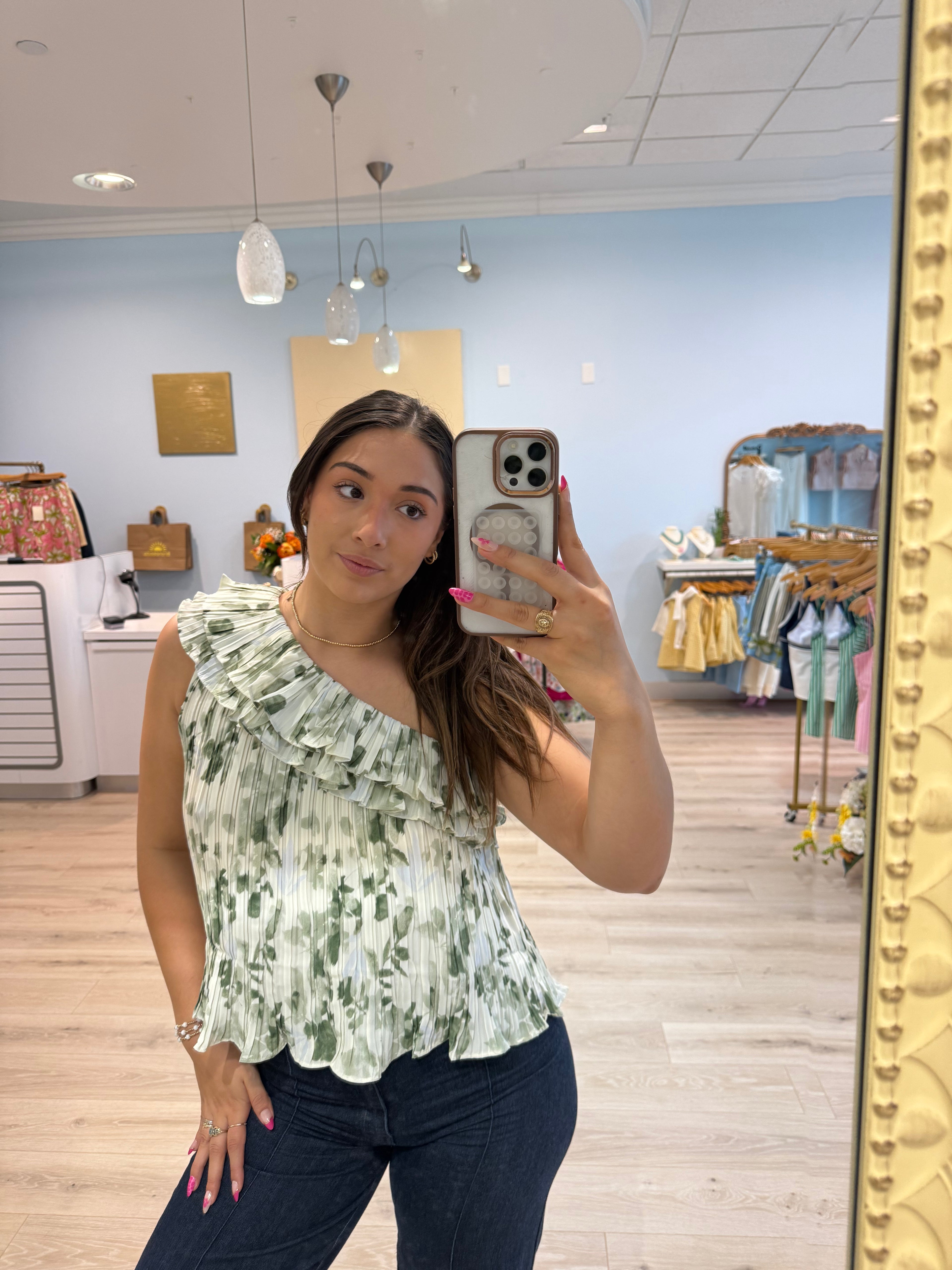 side ruffle shirt