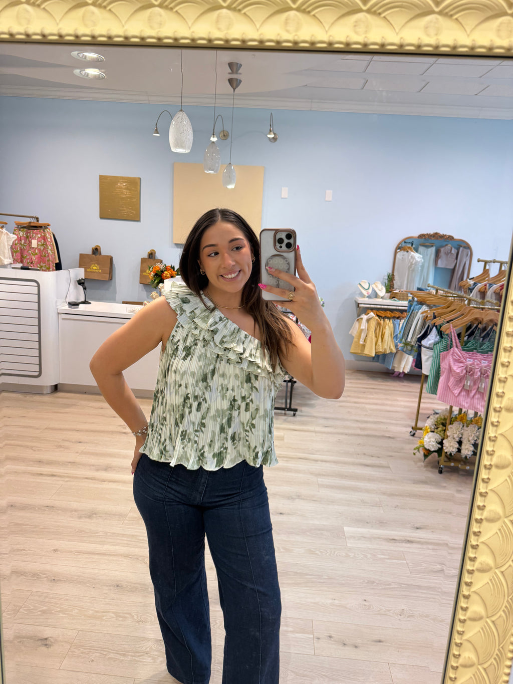 side ruffle shirt