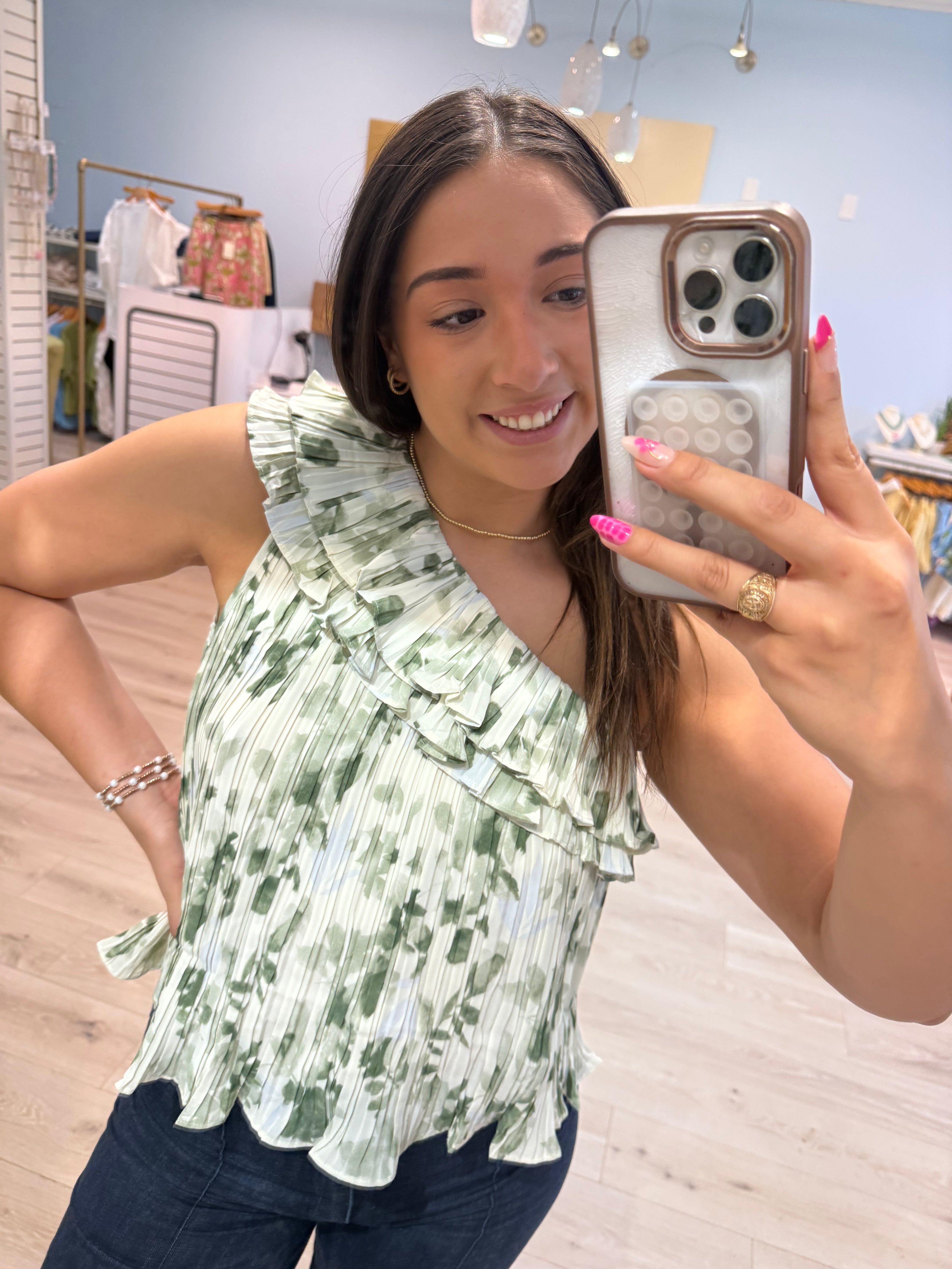 side ruffle shirt