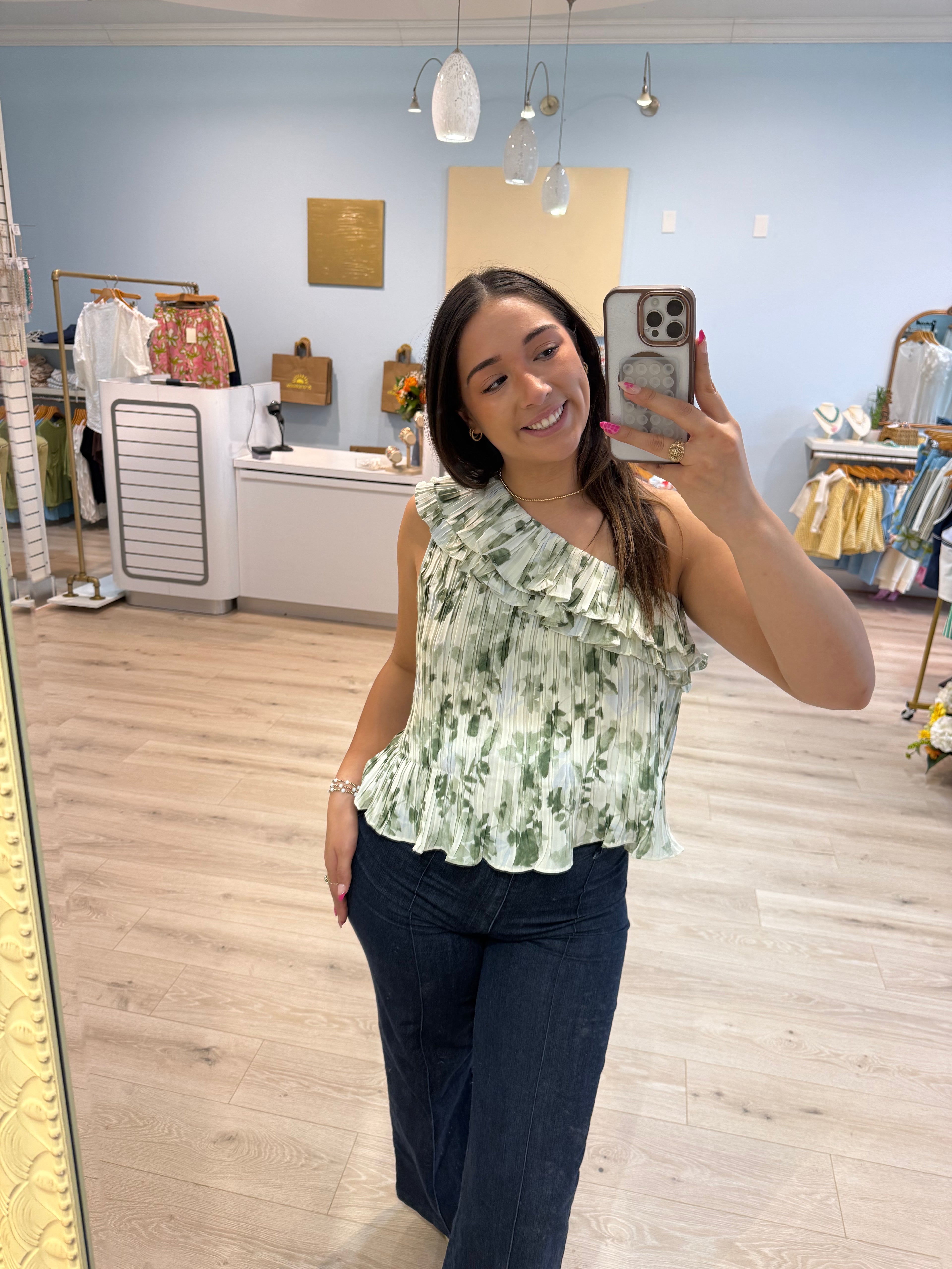 side ruffle shirt