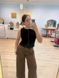 brown slacks w/ black belt