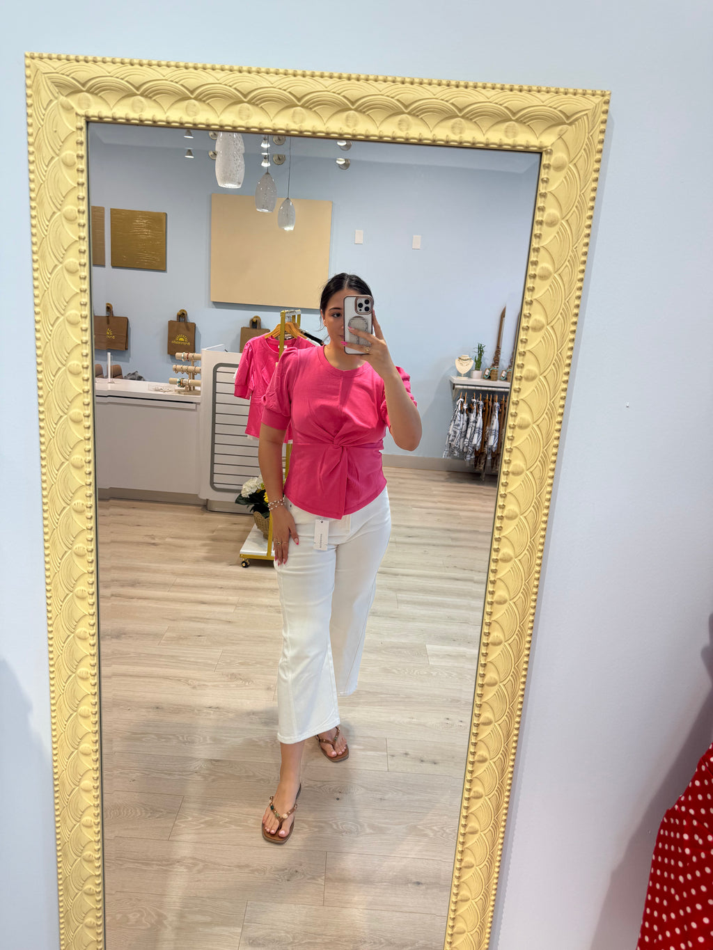 elevated top with tie detail