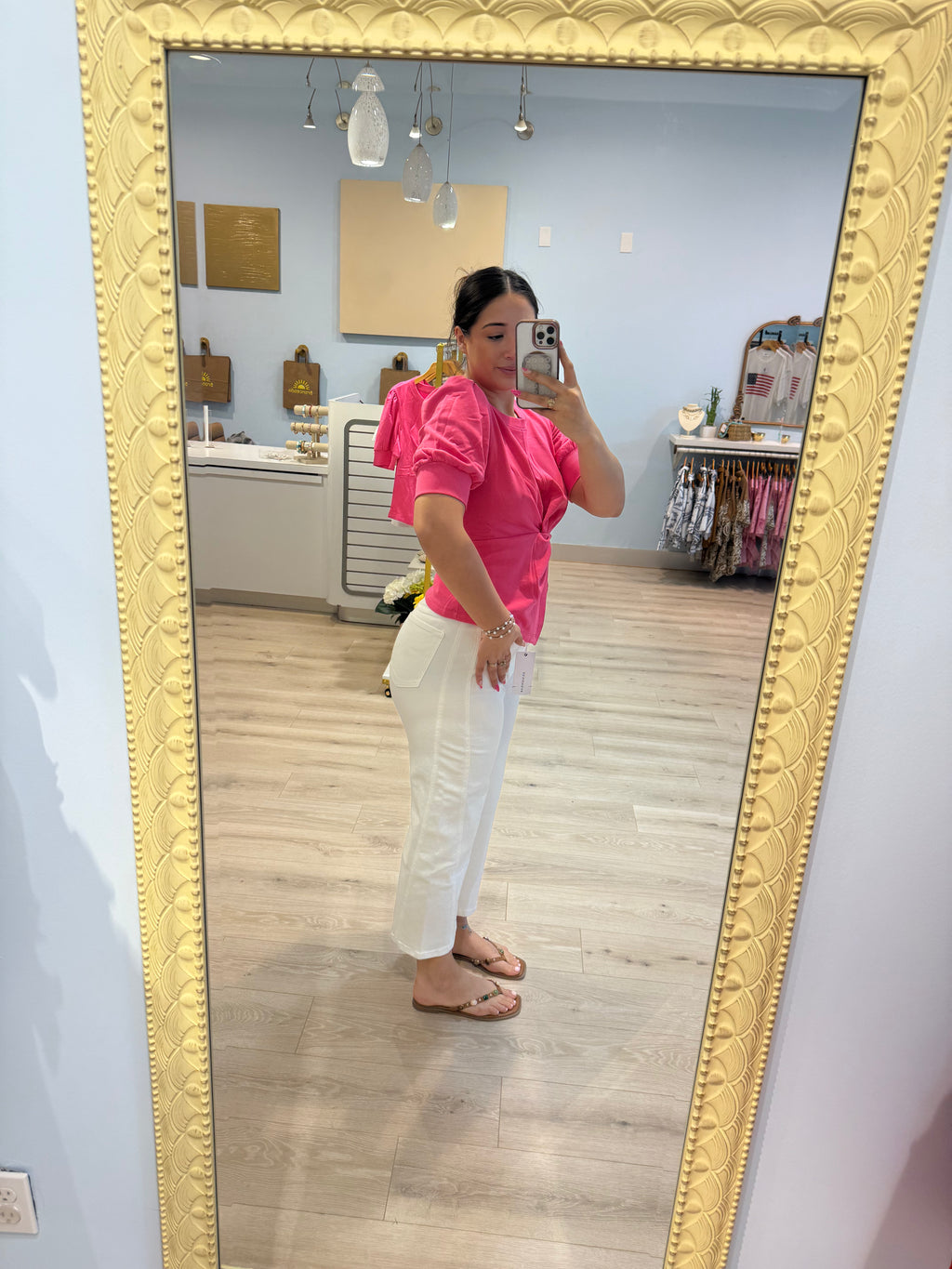 elevated top with tie detail