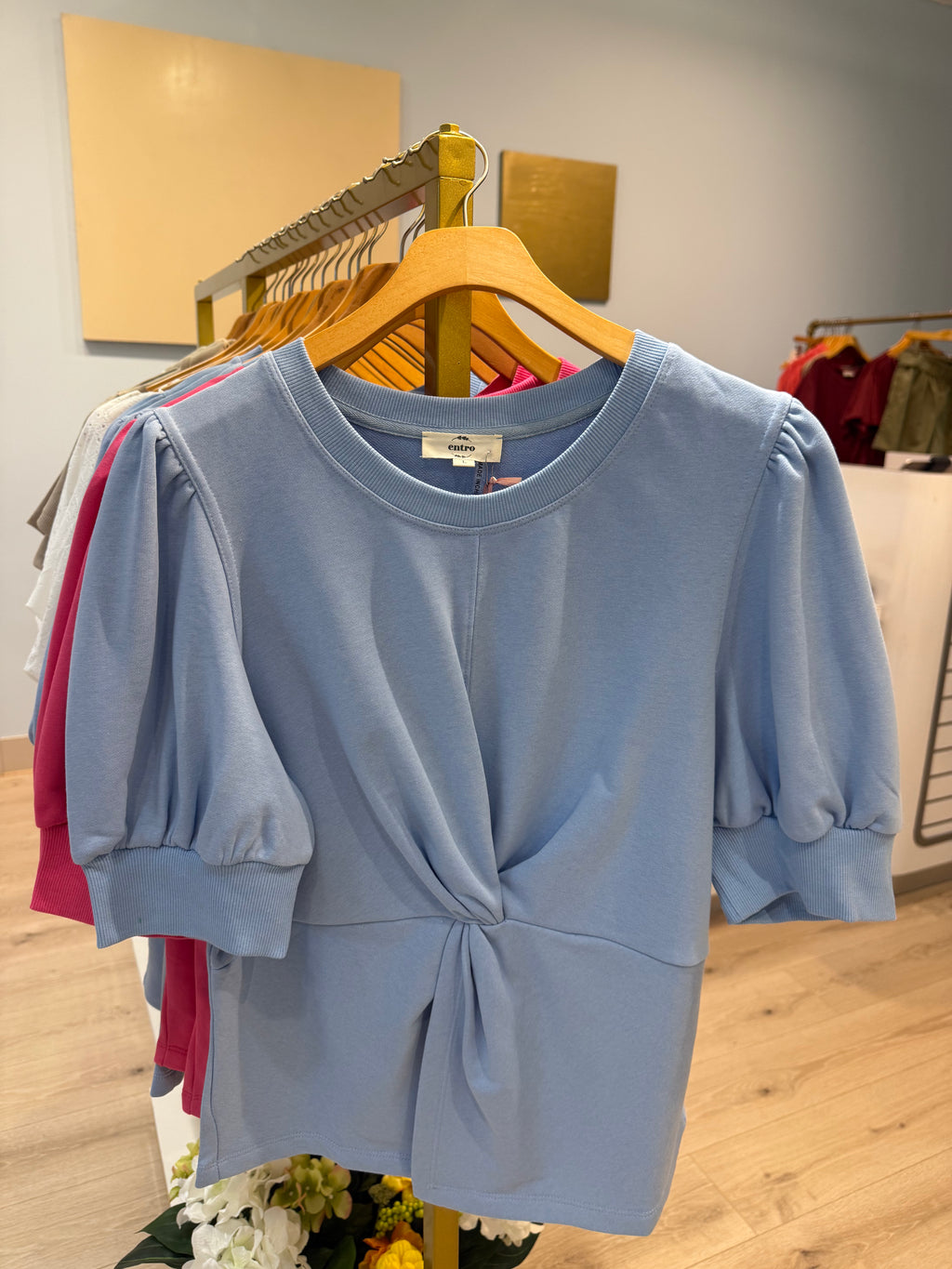 elevated top with tie detail