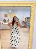 polka dot maxi dress