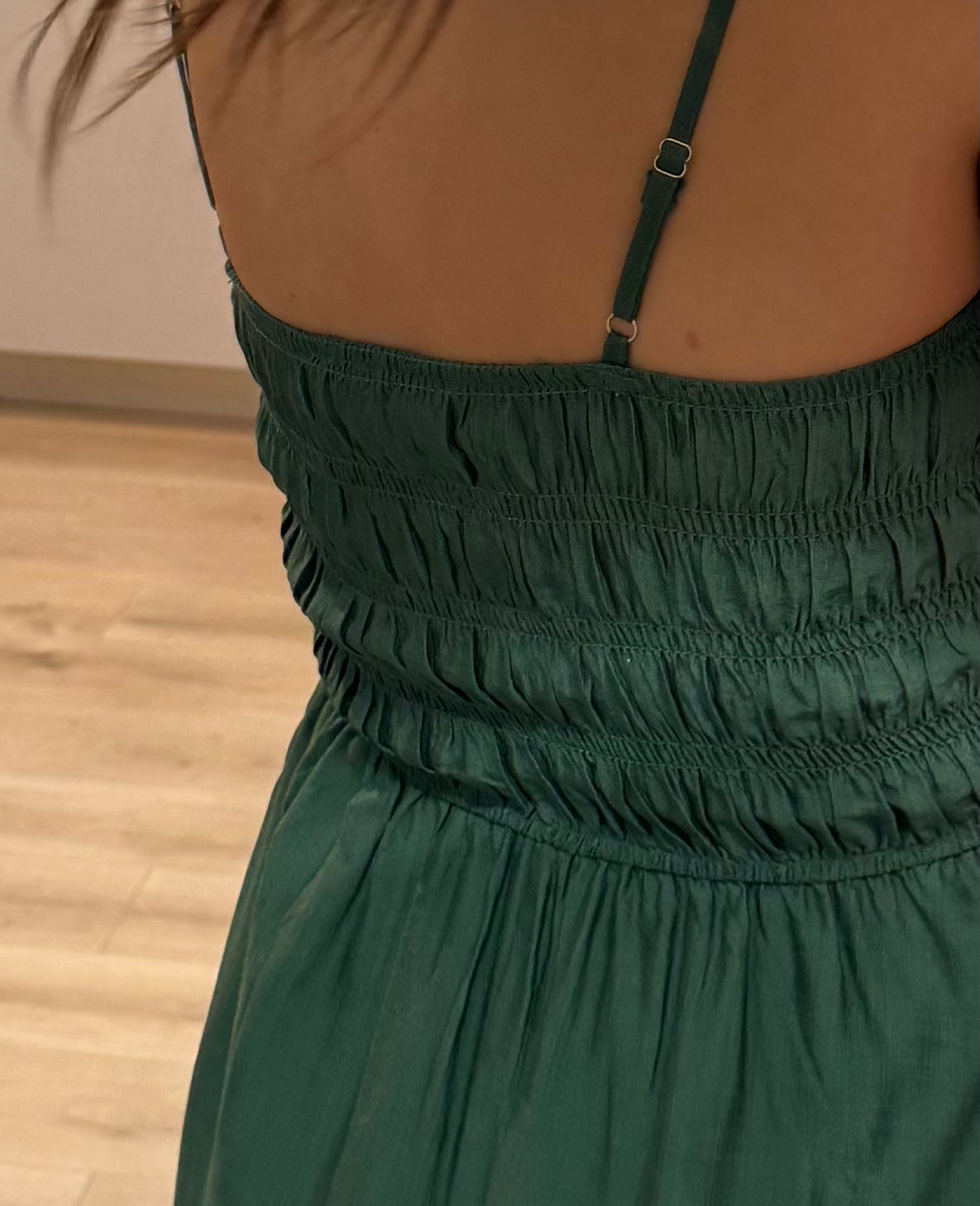 forest green maxi dress