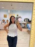 polka dot high neck tank