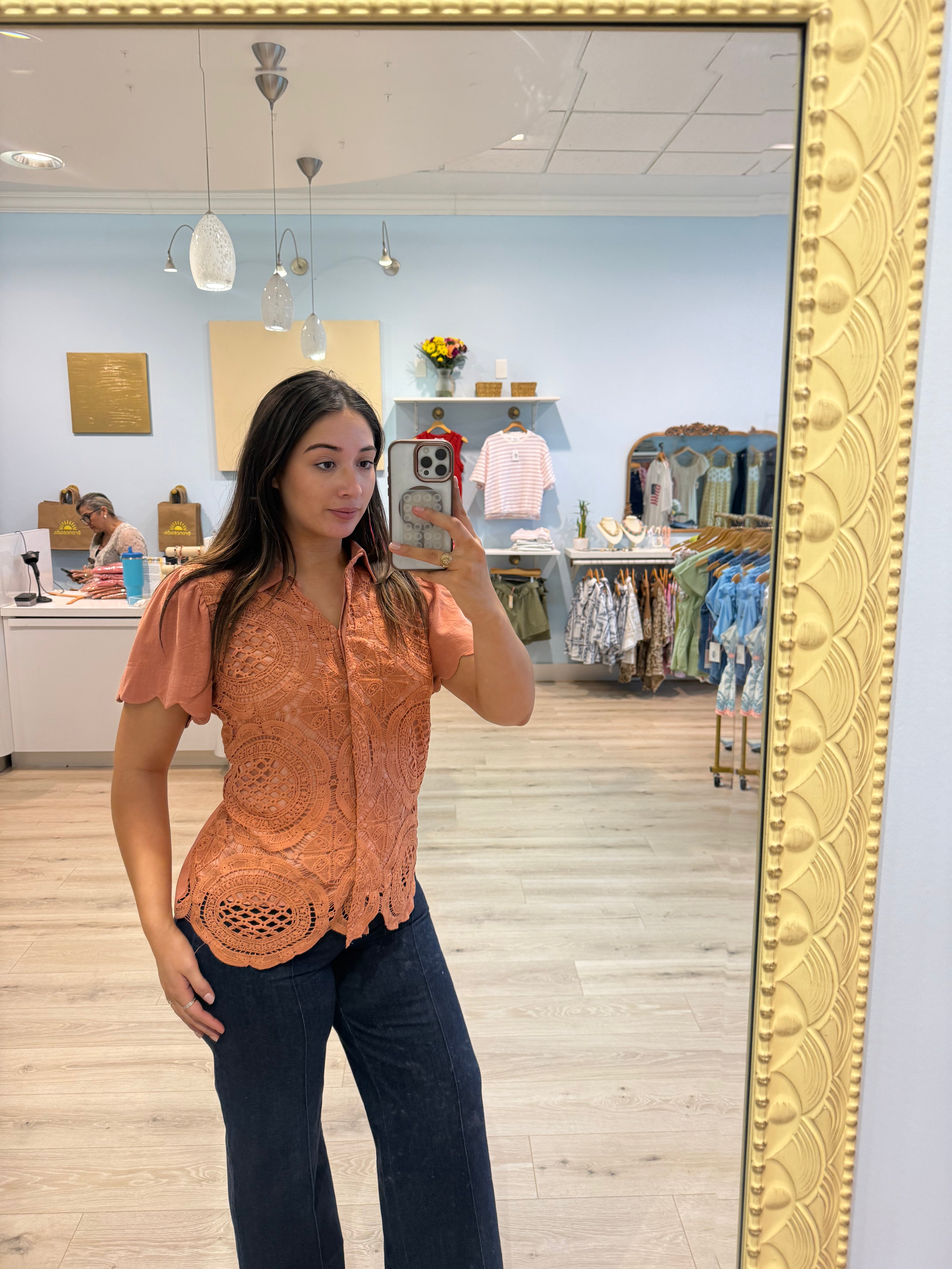 linen cotton knitted button up