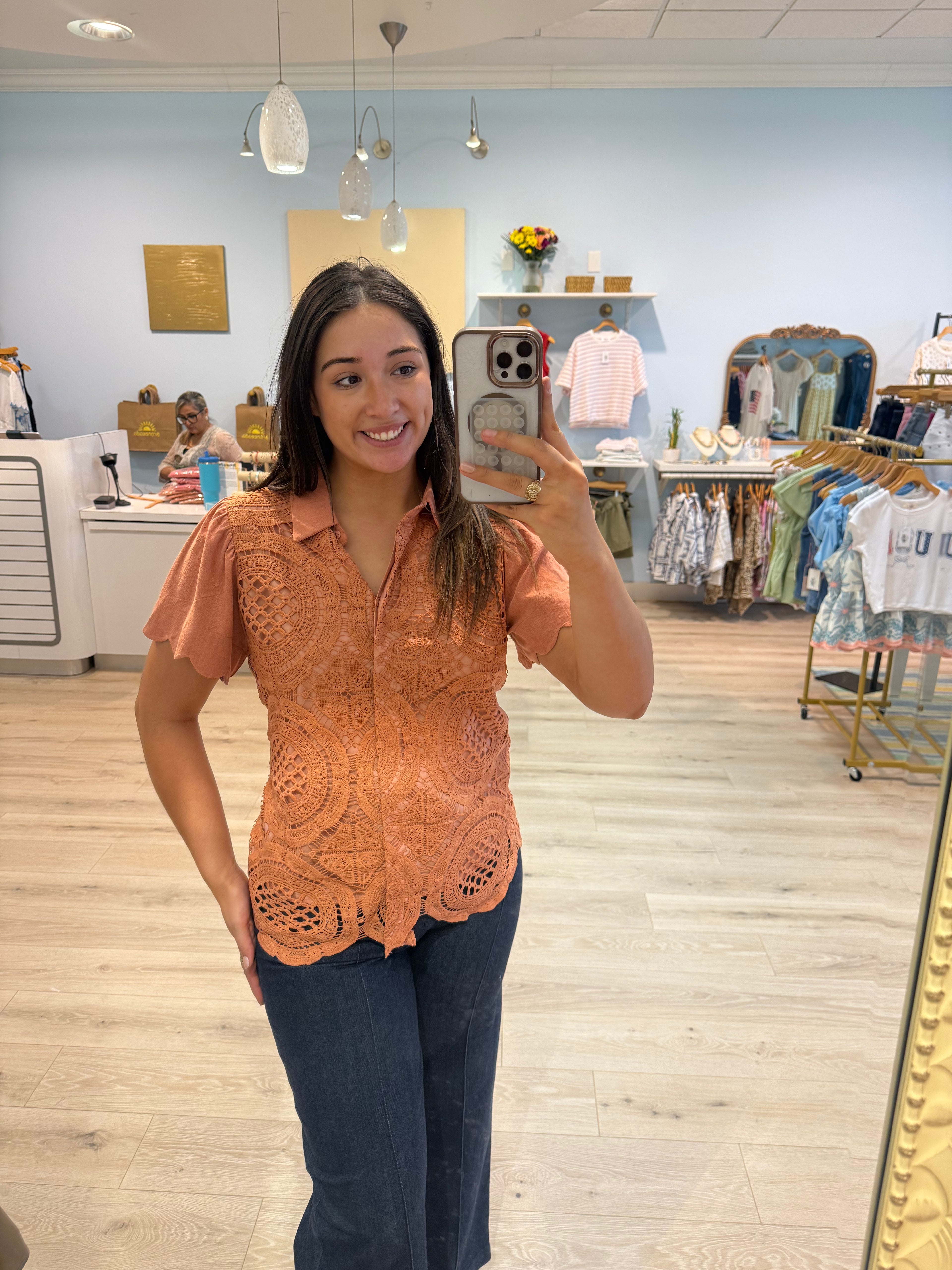 linen cotton knitted button up