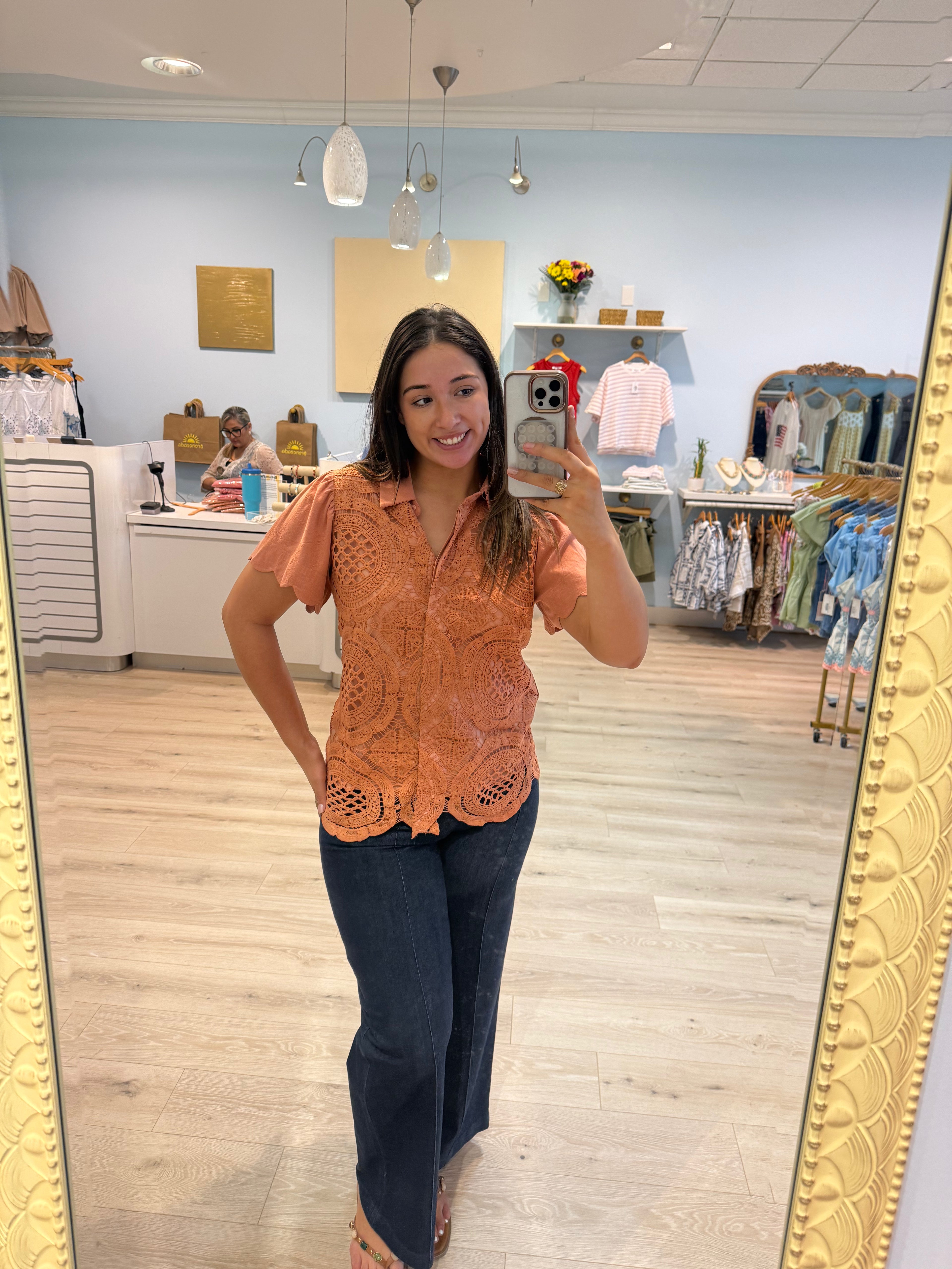 linen cotton knitted button up