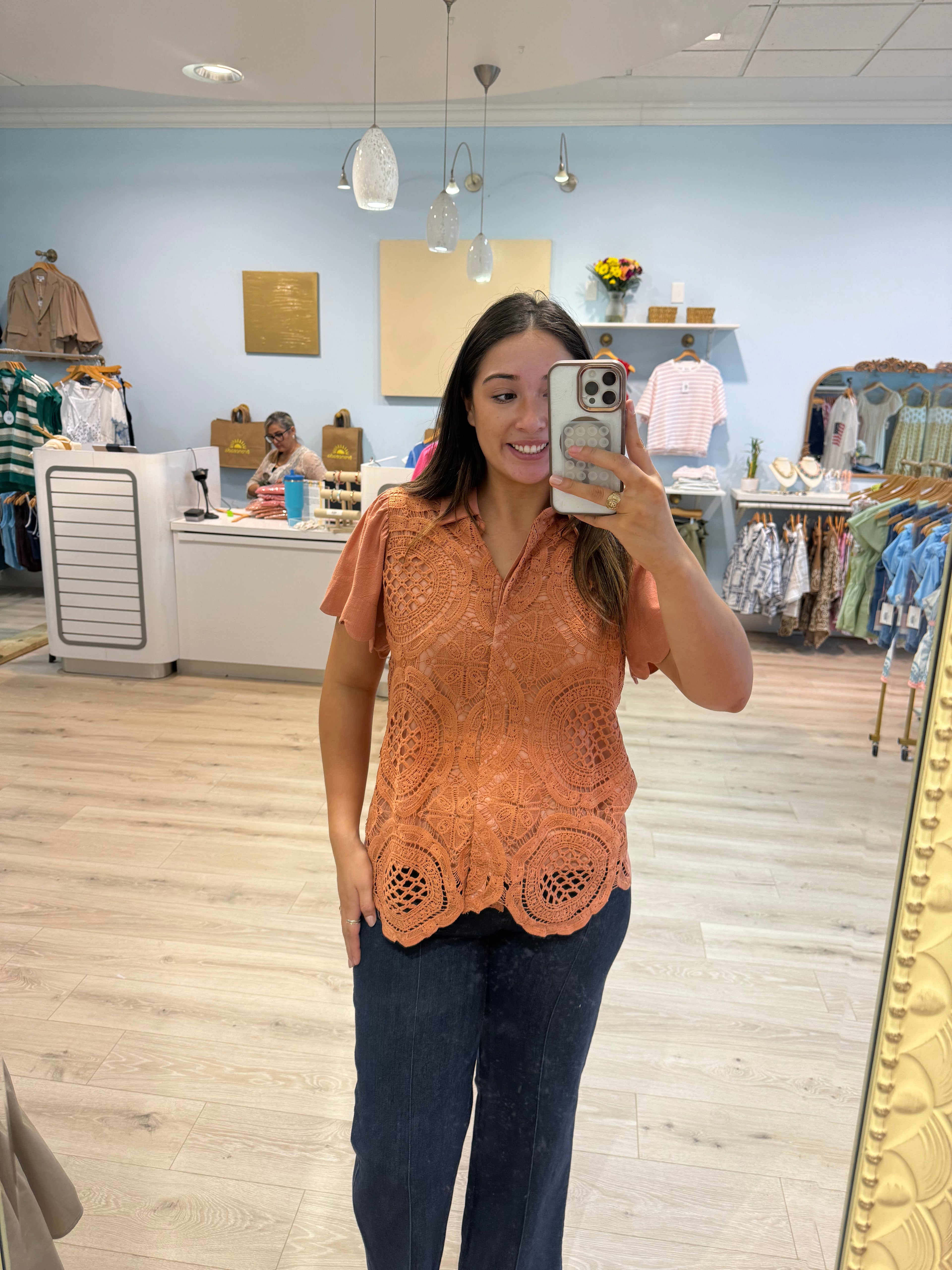 linen cotton knitted button up