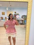 stitched waist mini dress
