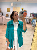 Linen Collared Button Down top