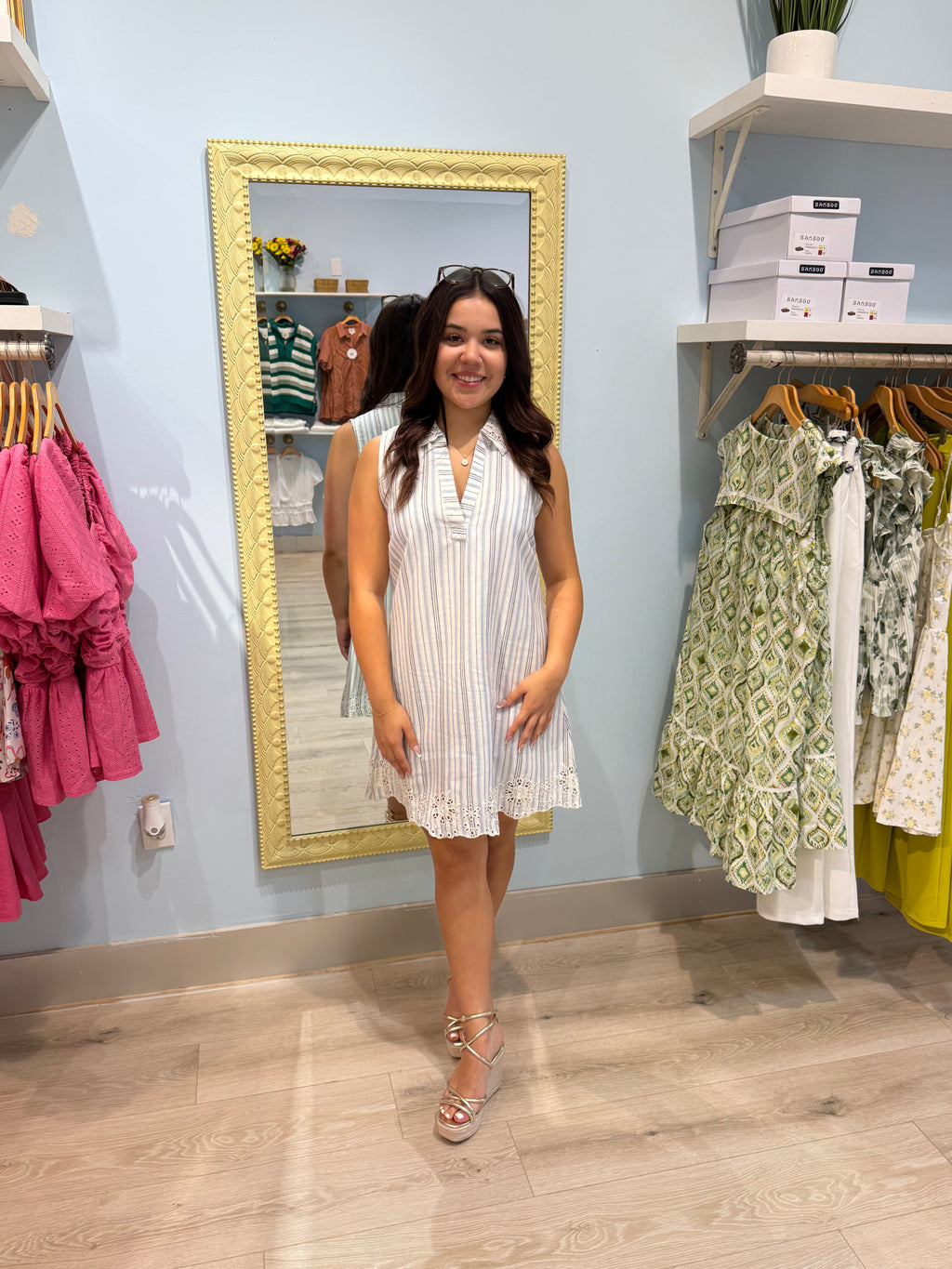 summer embroidered dress