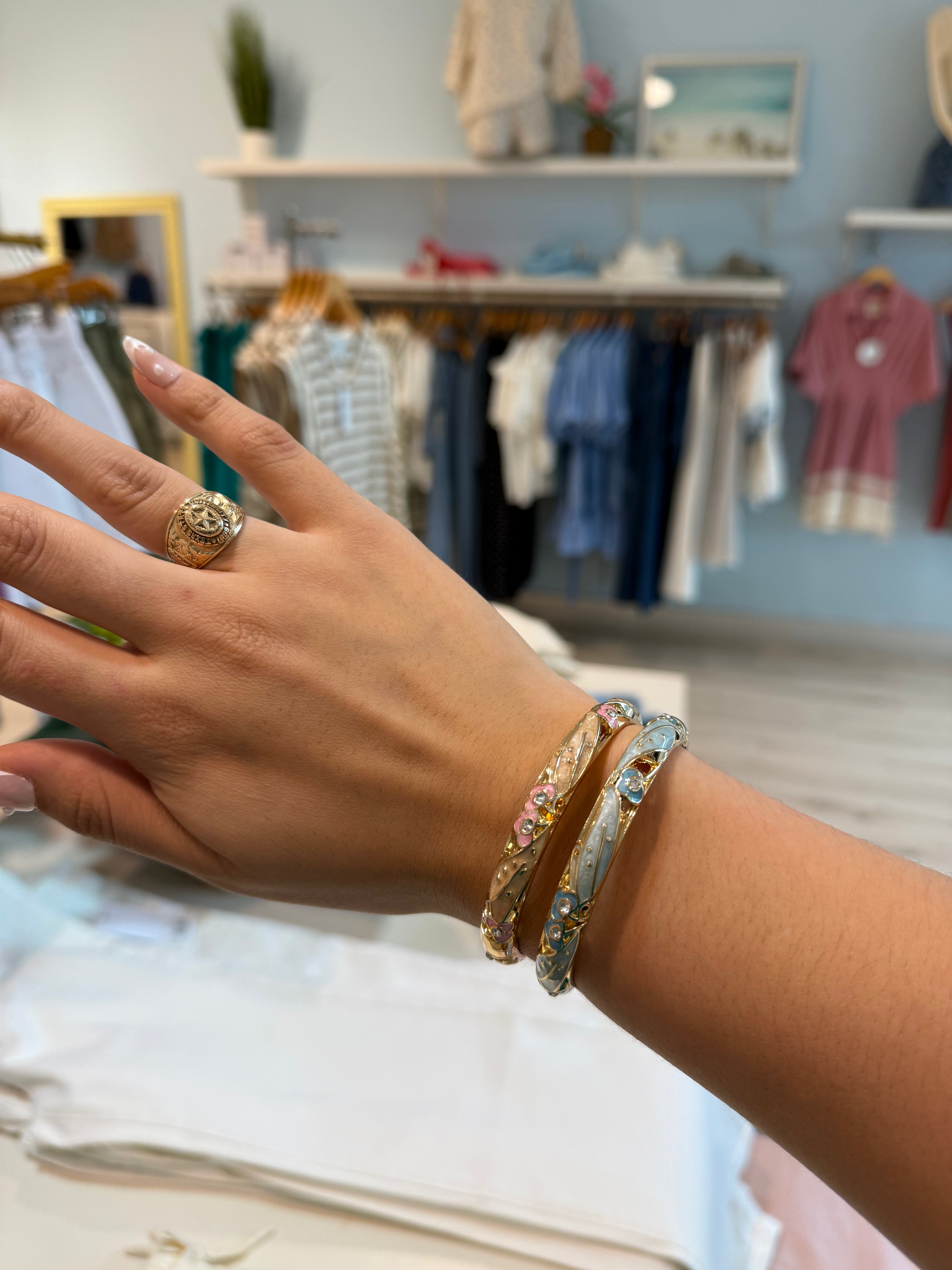 gold colored bangles