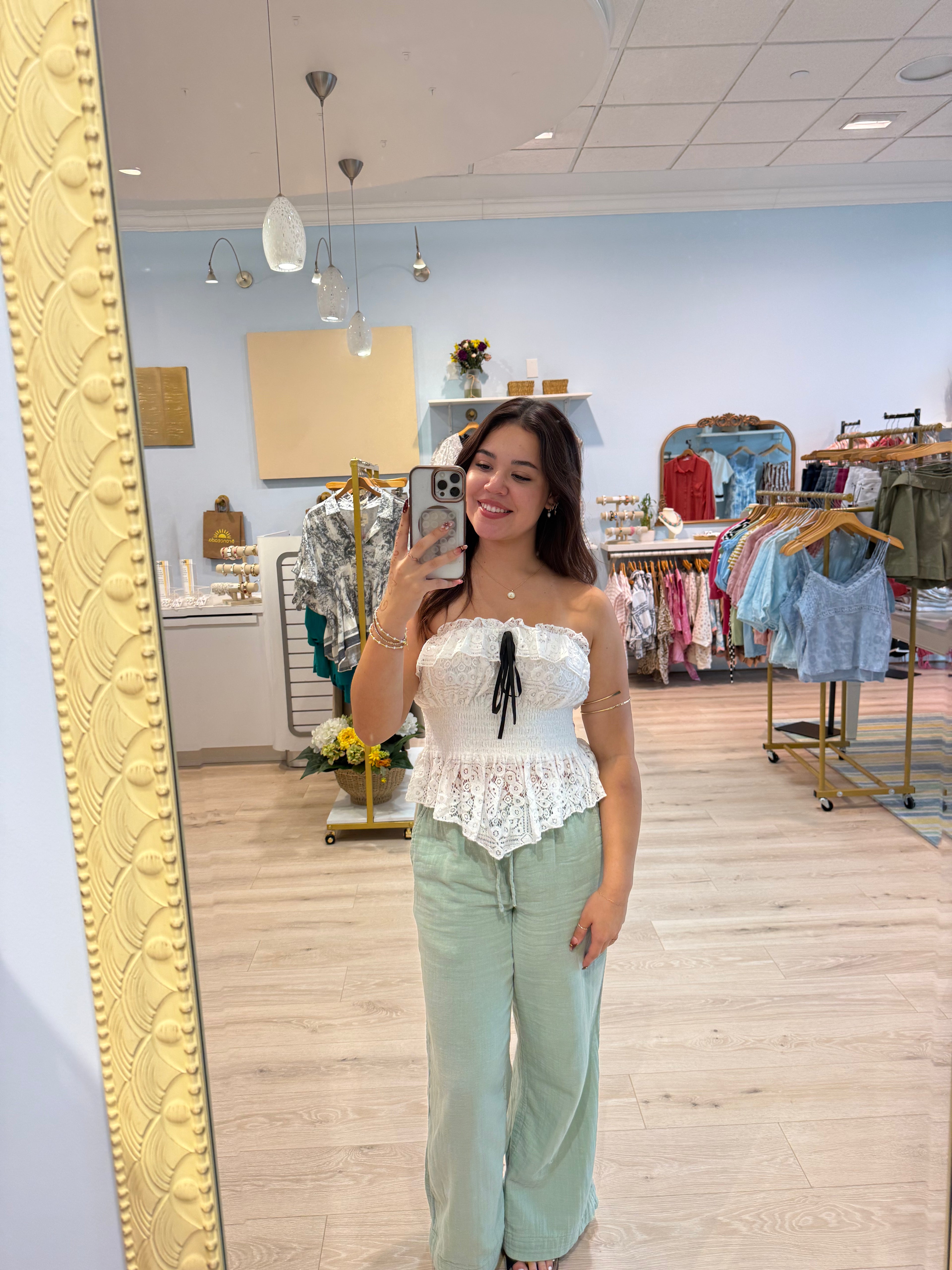 lace tube top