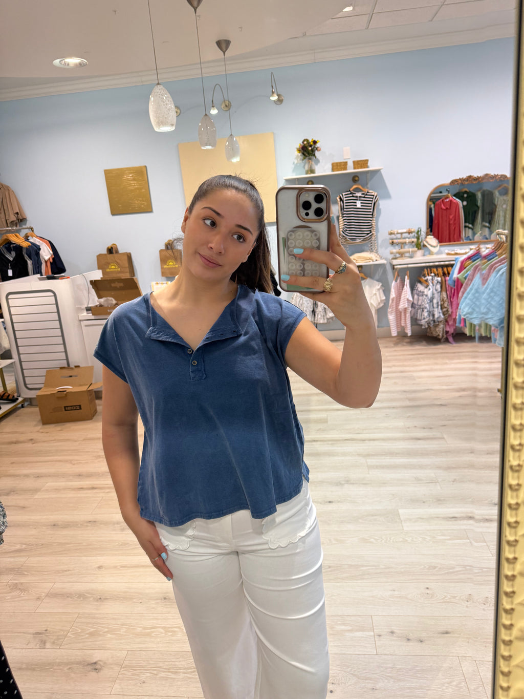 cotton button down t shirt