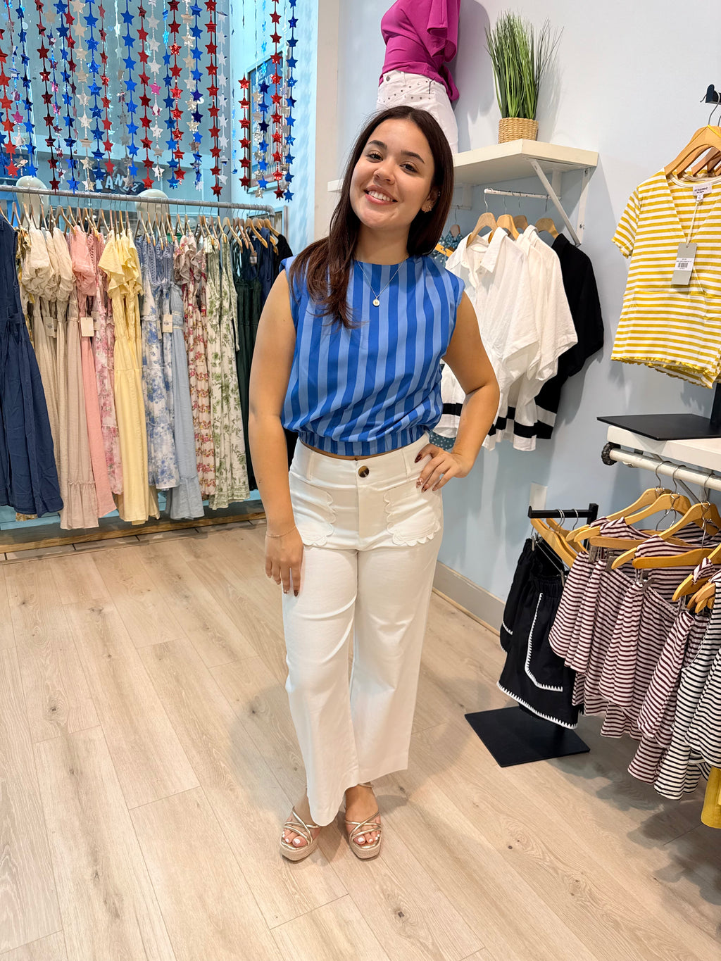 ocean blue top