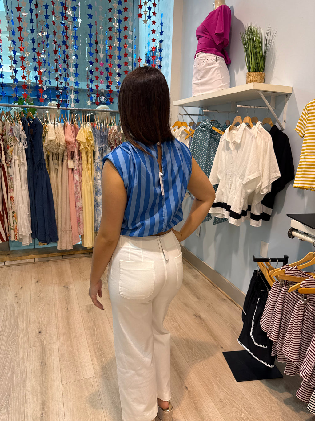 ocean blue top