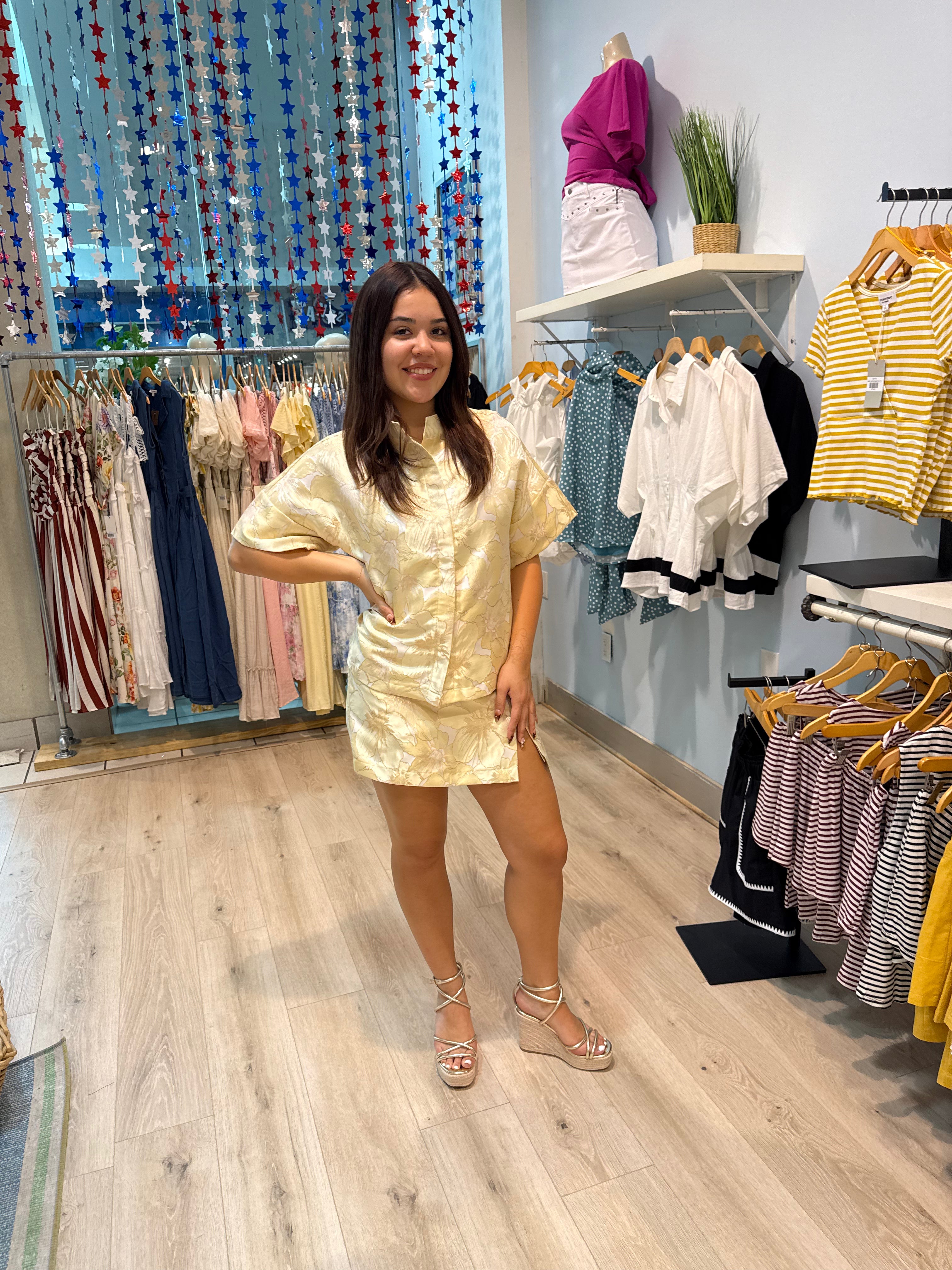 butter yellow skort
