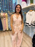 pink jumpsuit