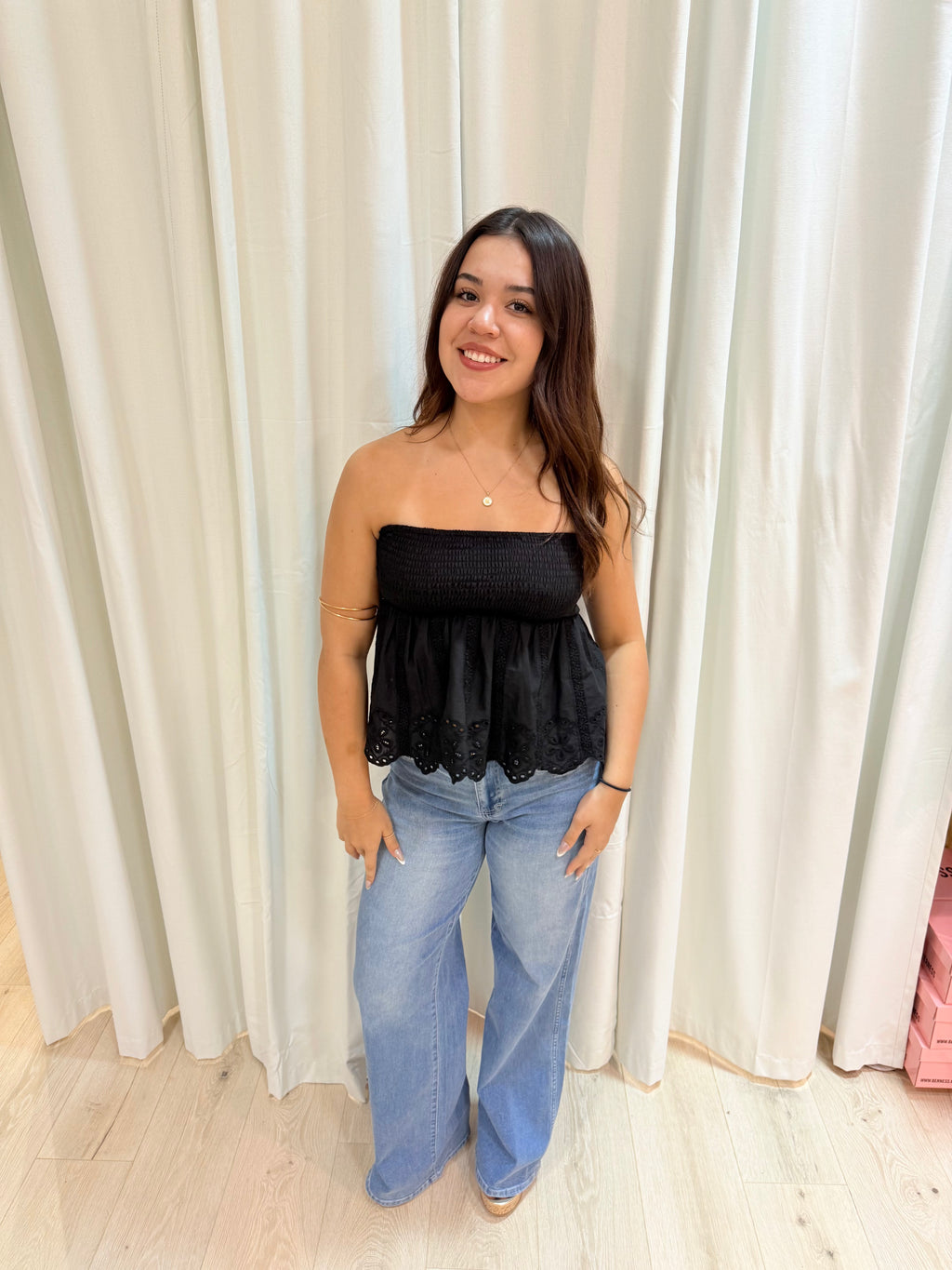 eyelet tube top