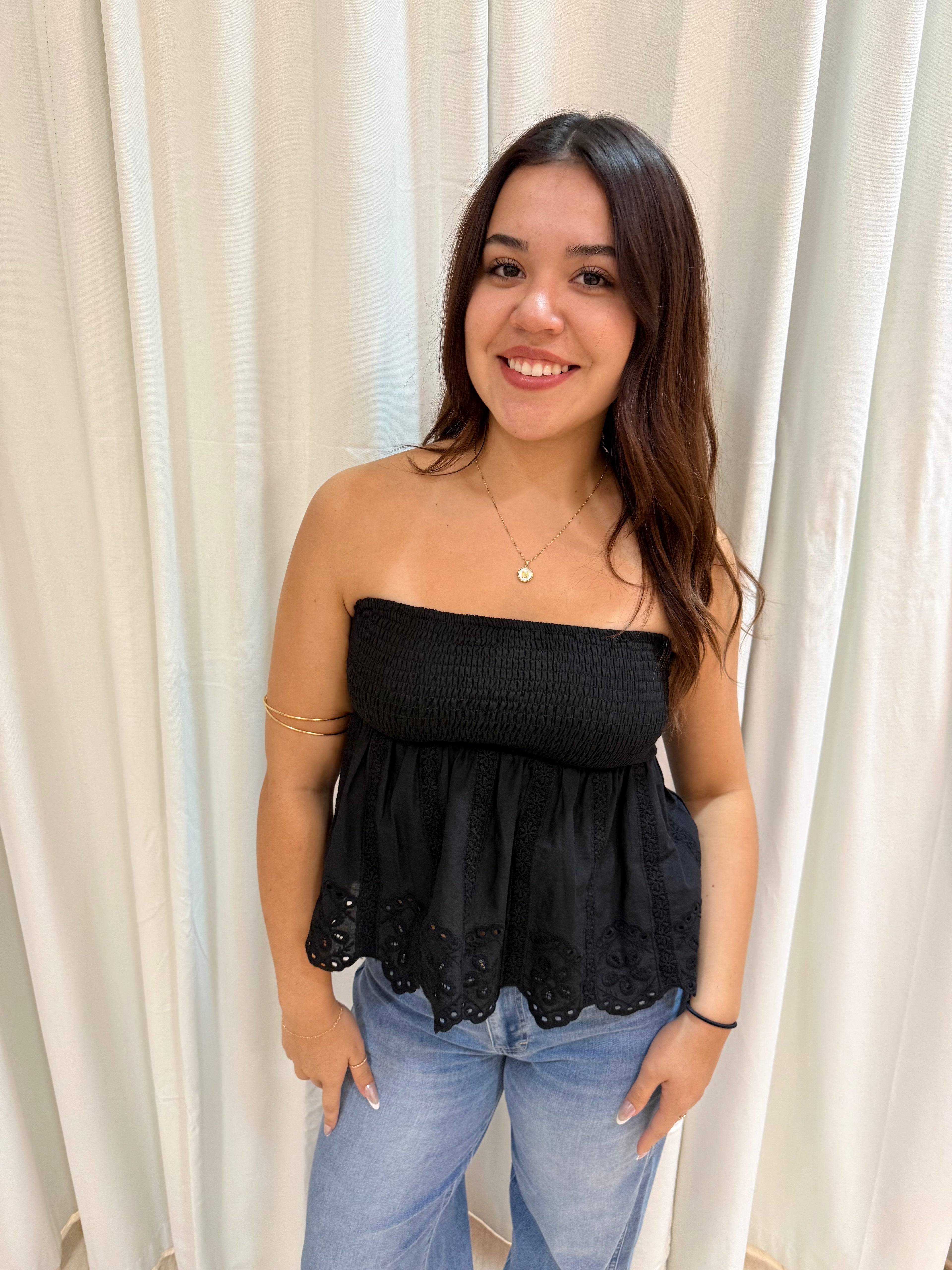 eyelet tube top