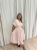 pale pink maxi dress