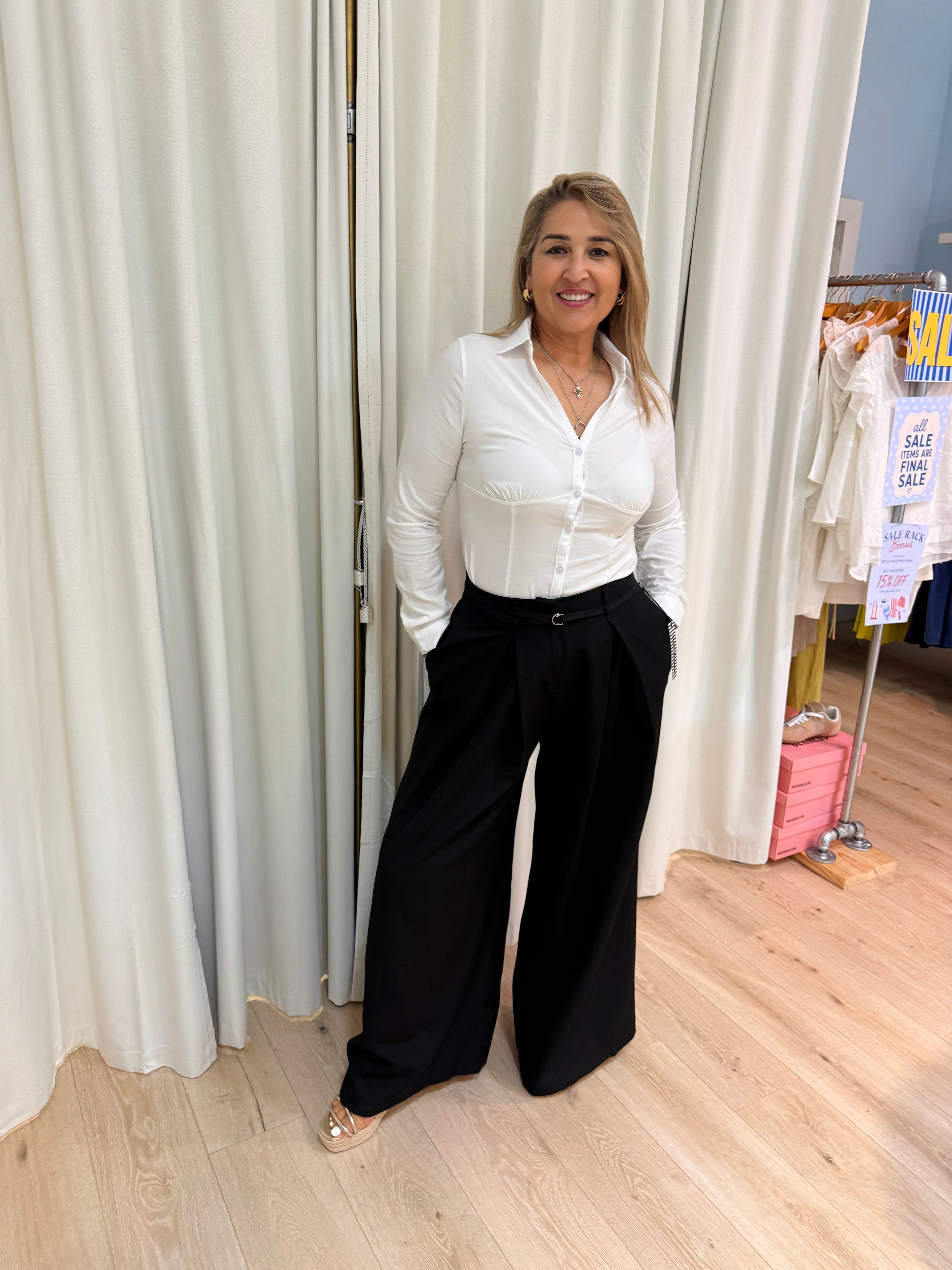 wide leg slacks