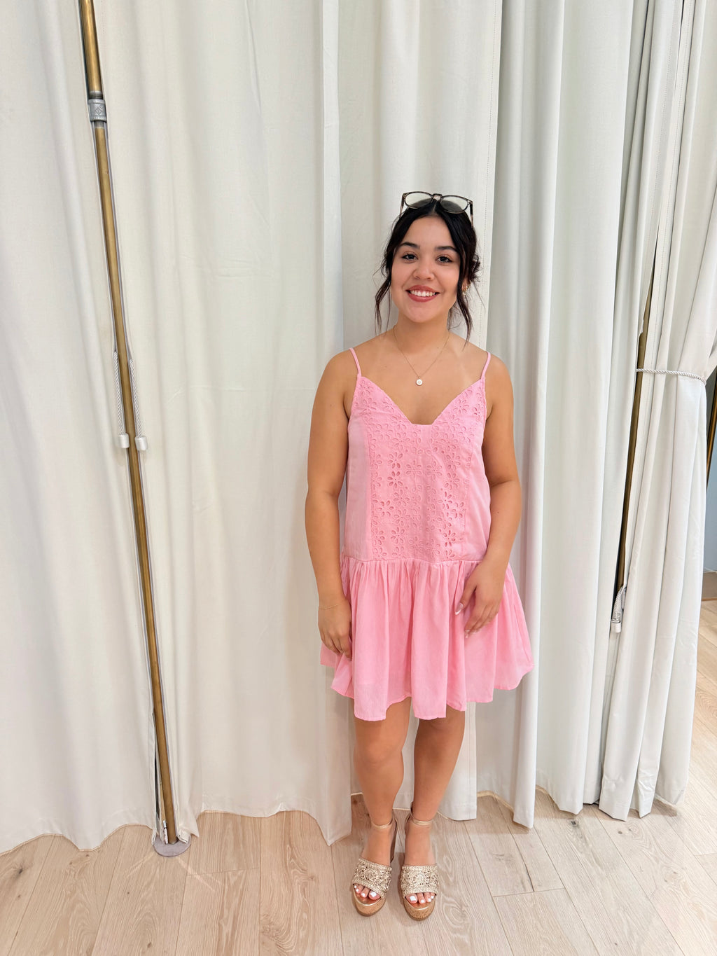 Pink flow dress