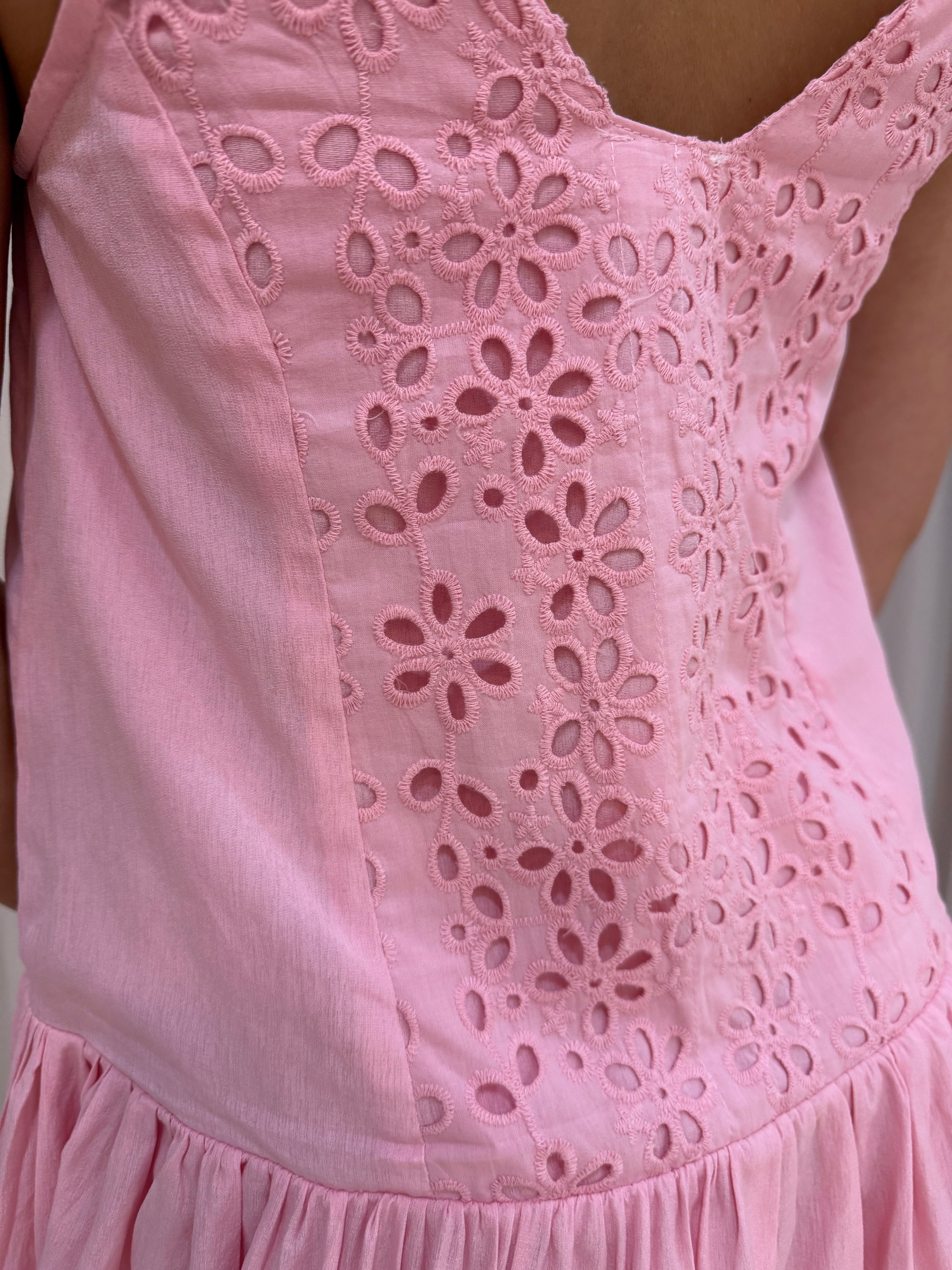 Pink flow dress