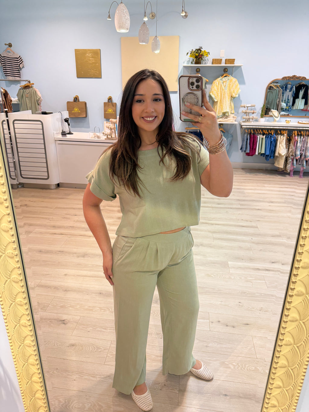 linen wide leg pants