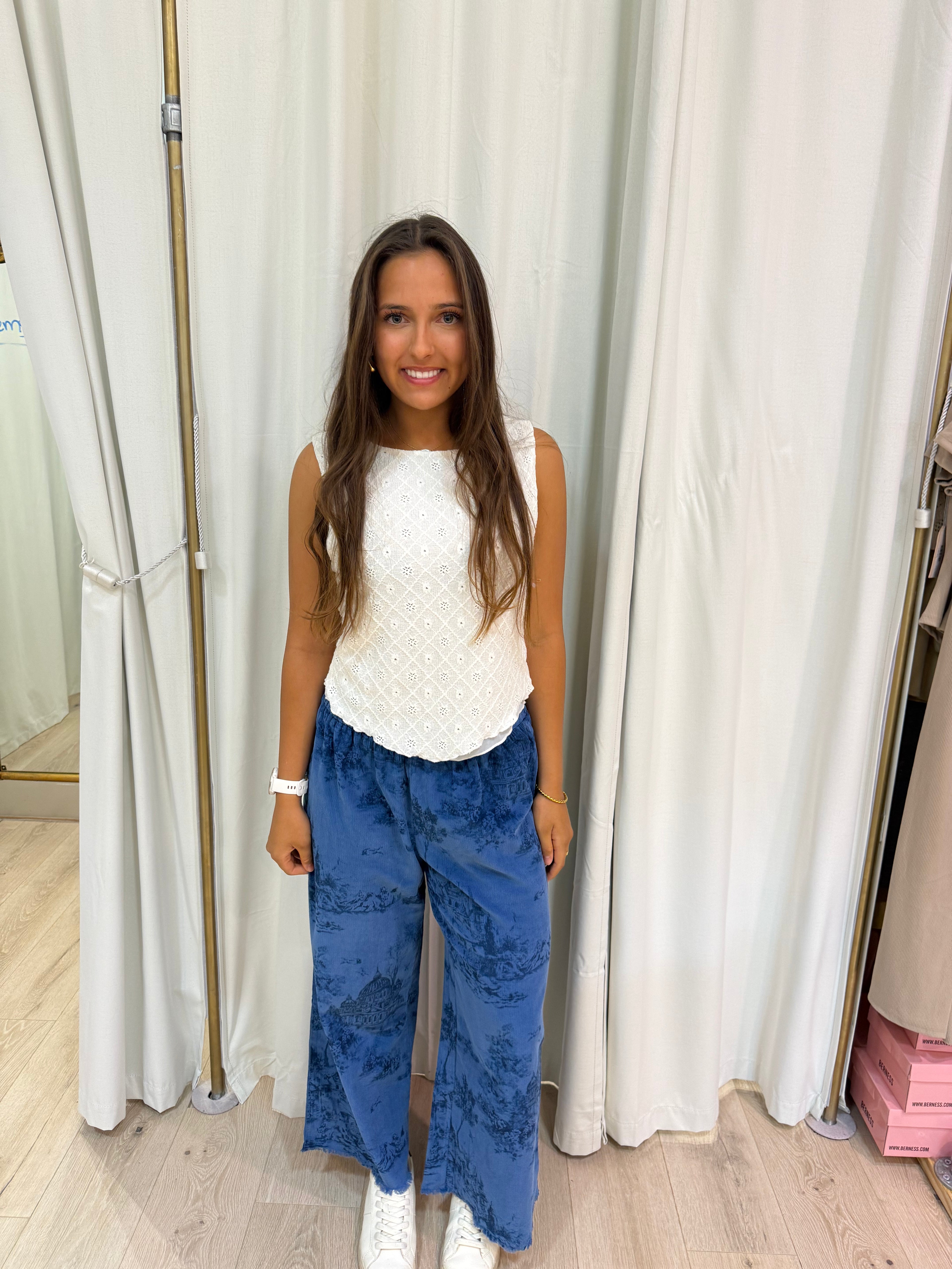 denim blue corduroy pants