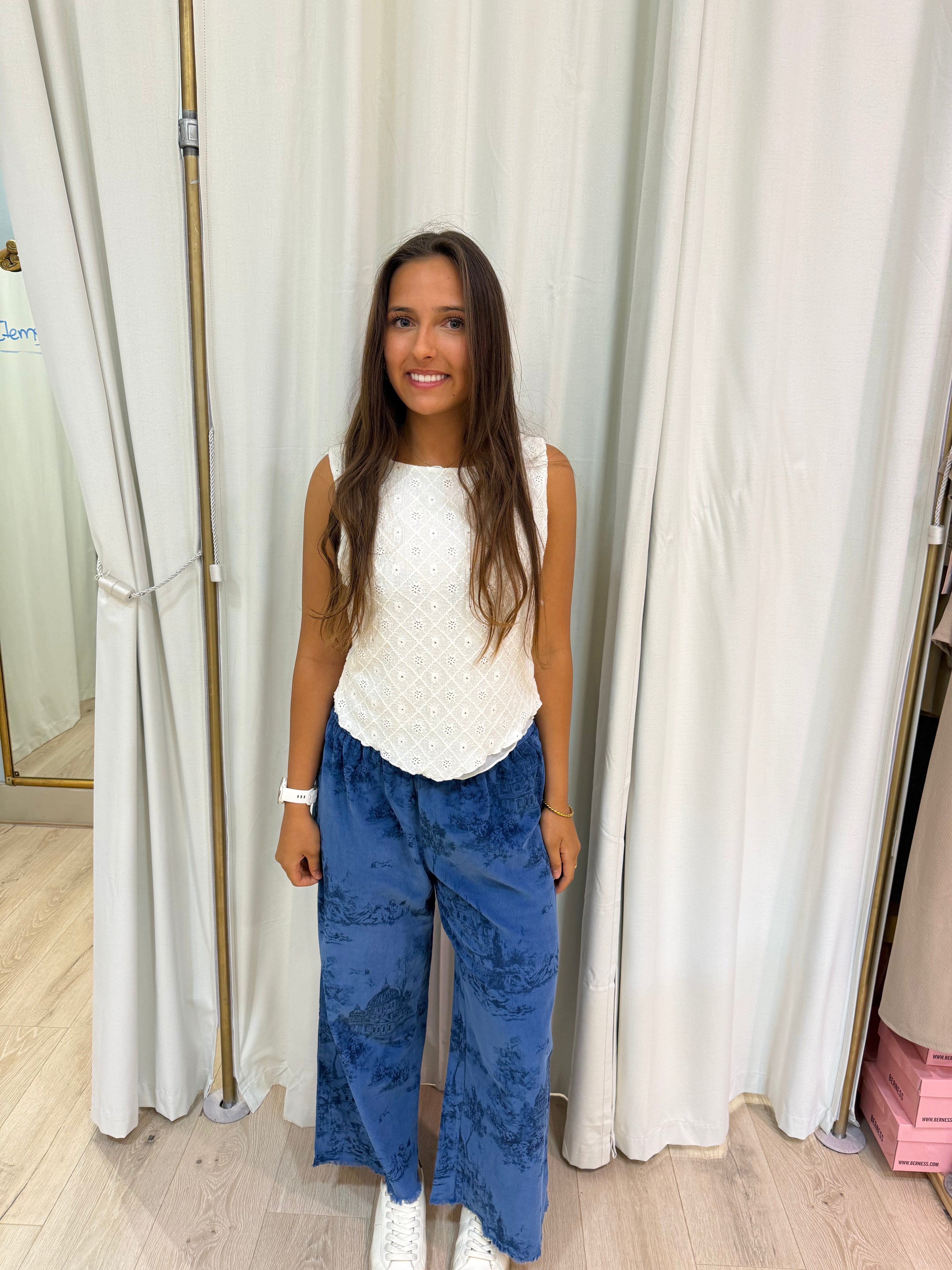 denim blue corduroy pants