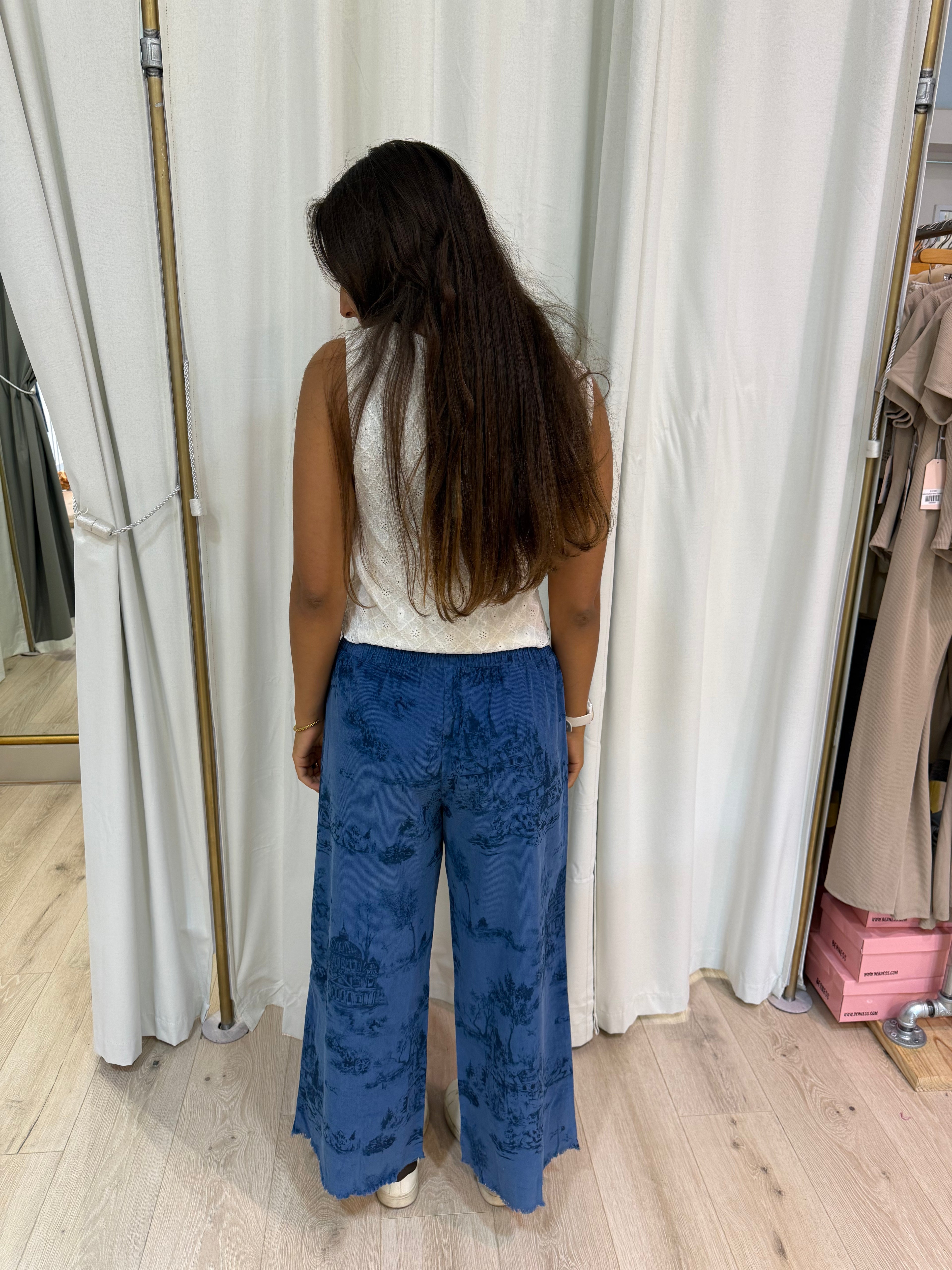 denim blue corduroy pants