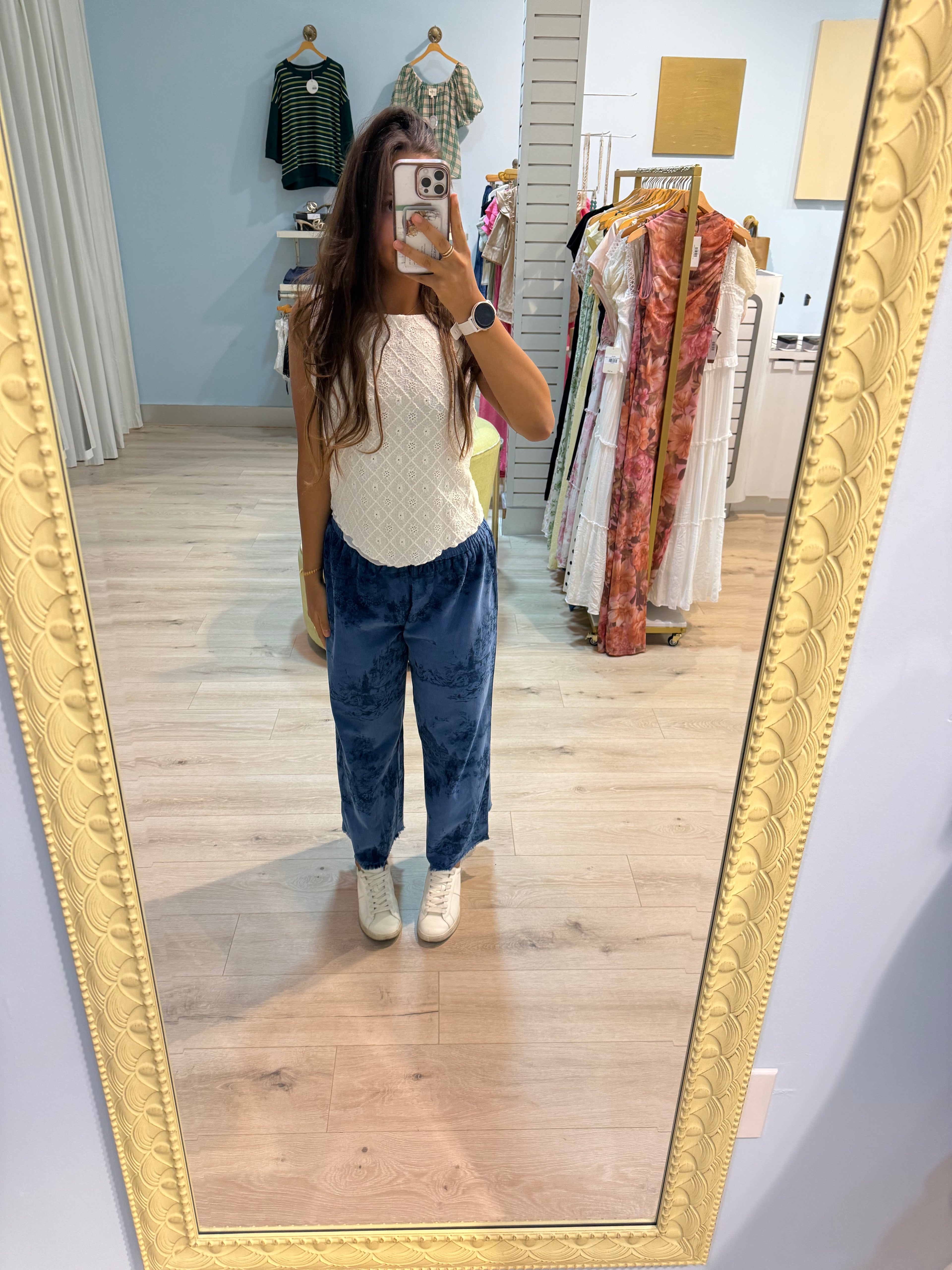 denim blue corduroy pants