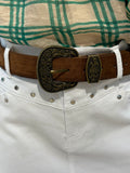 western suede belt