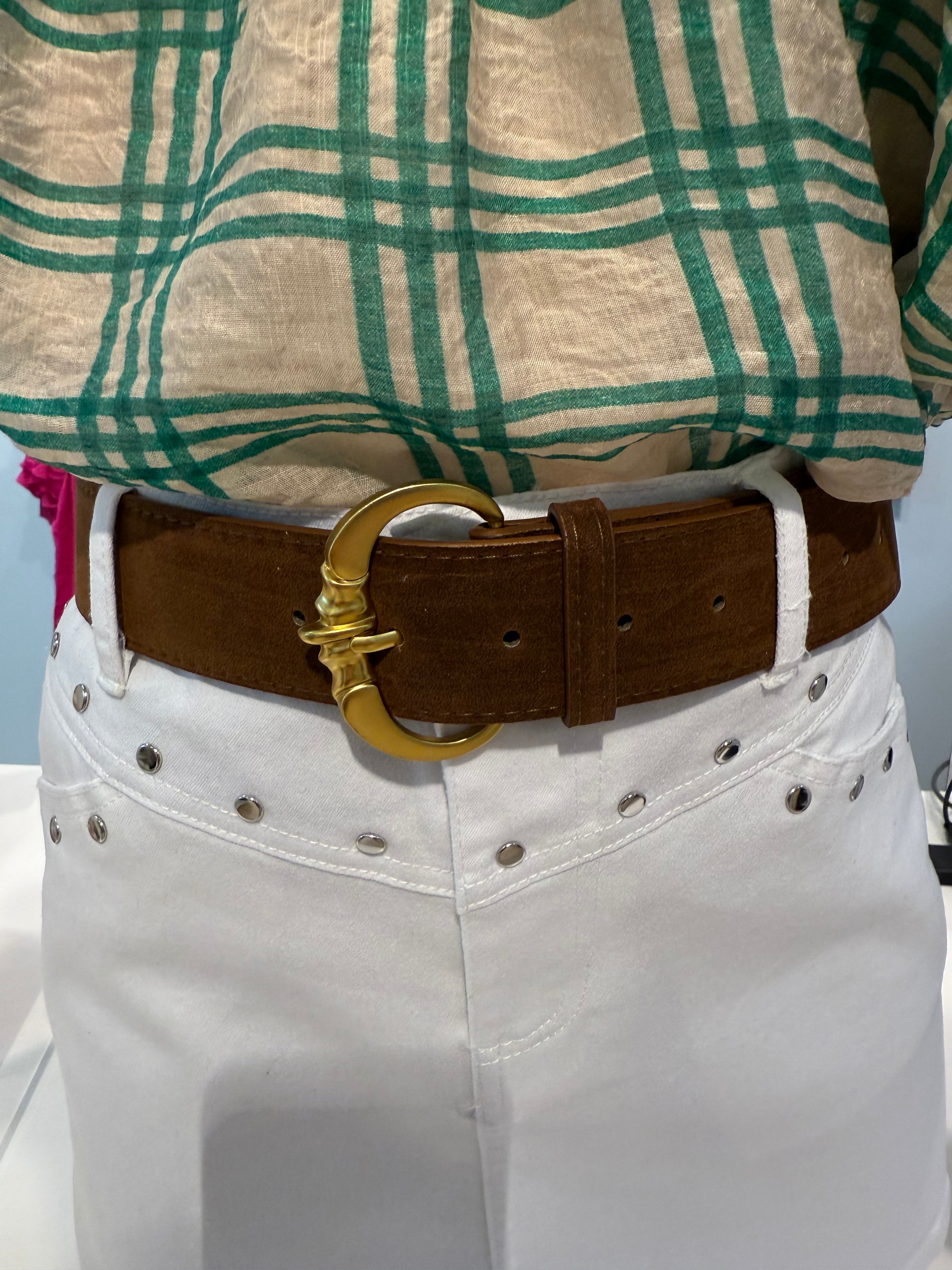 chunky suede belt