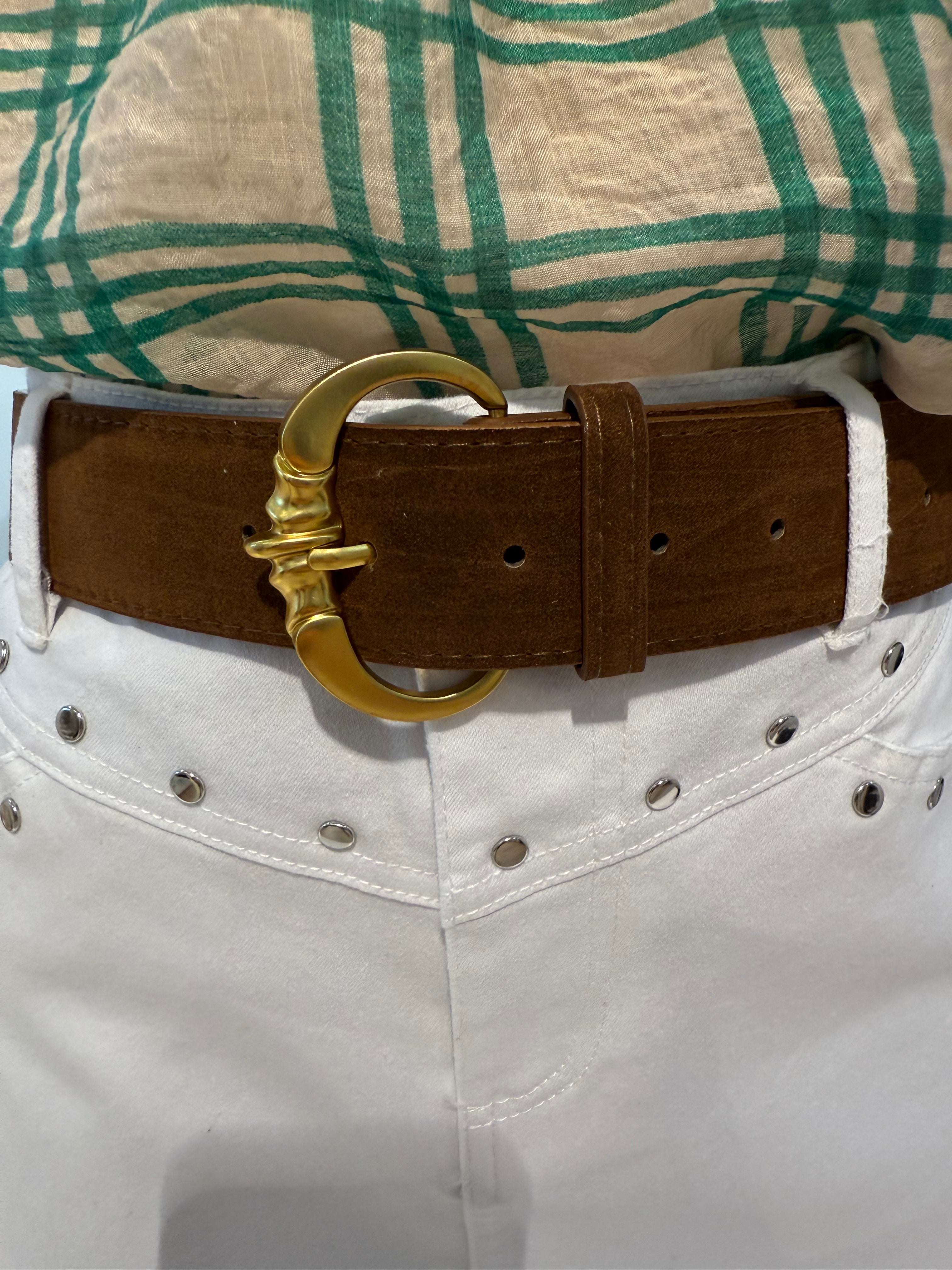 chunky suede belt